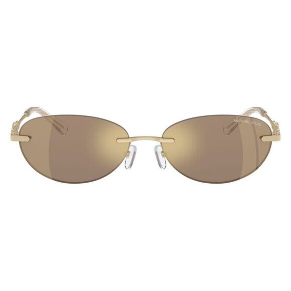 A1157Z New MICHAEL KORS Manchester Gold Rimless Round MK1151 1014/5A Sunglasses - Picture 2 of 6